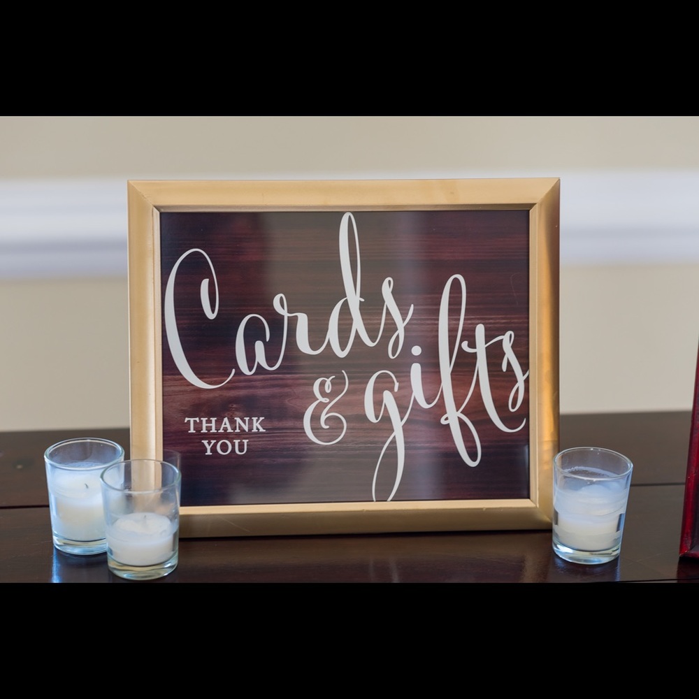 Cards and gifts sign